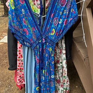 Floral Blue Maxi Dress